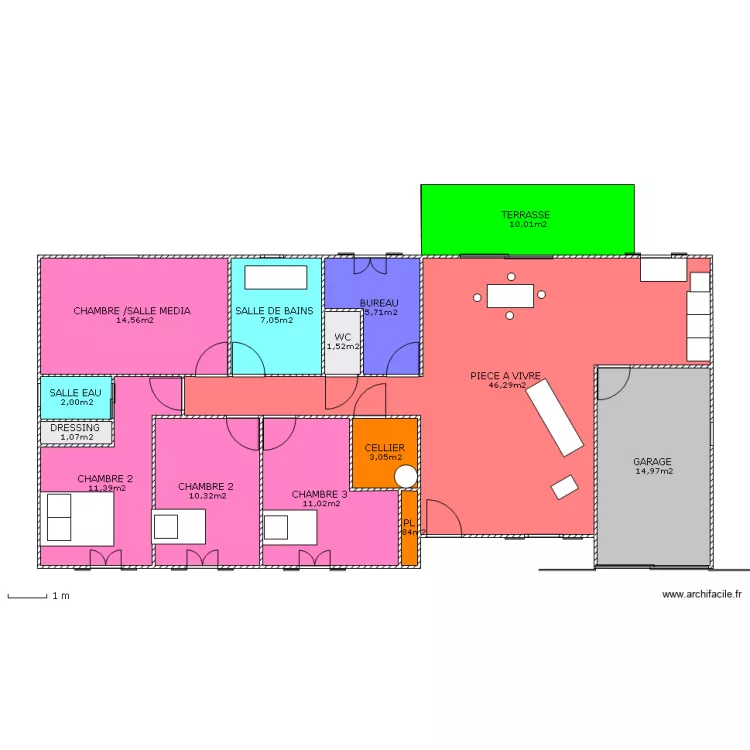 MAISON CHAUDRIN REY 2. Plan de 