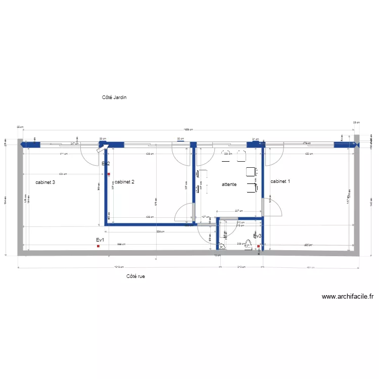 sous sol  cloisons  portes chaises 2. Plan de 