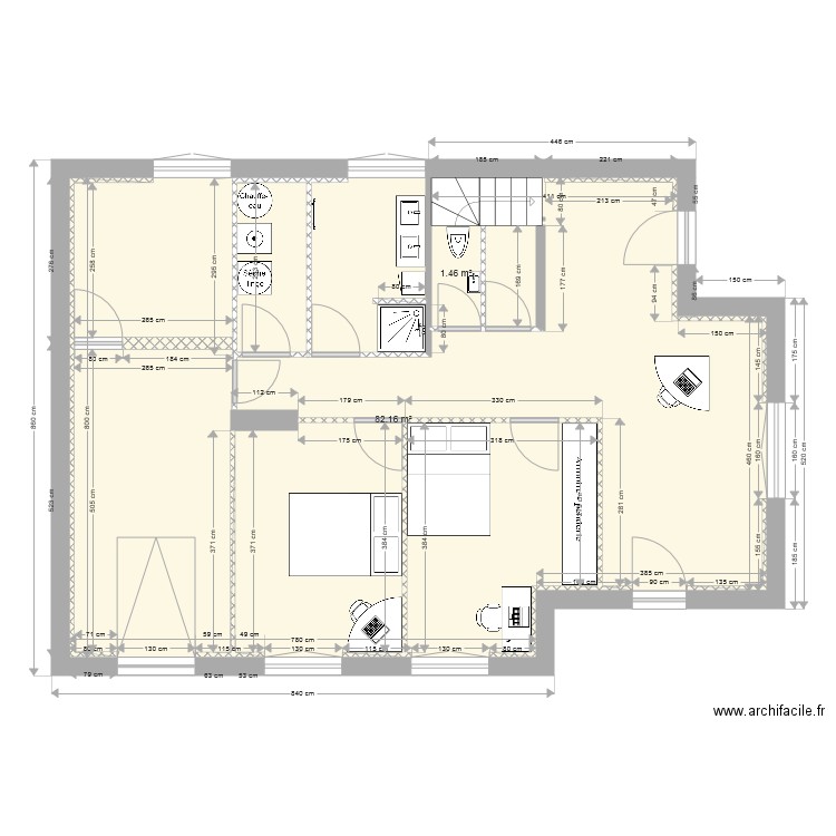 carqueiranne rez de chausse cloisonnage . Plan de 0 pièce et 0 m2