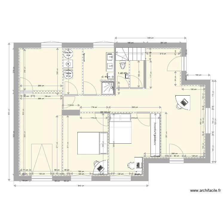 carqueiranne rez de chausse cloisonnage . Plan de 