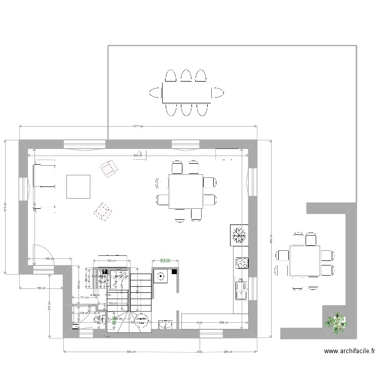 Canari rez de chaussée. Plan de 1 pièce et 67 m2