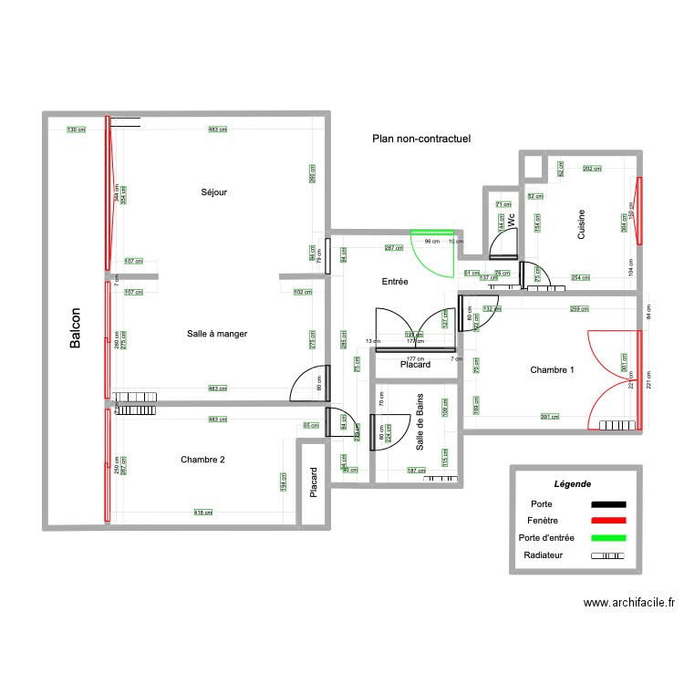 Plan ansquer. Plan de 12 pièces et 98 m2