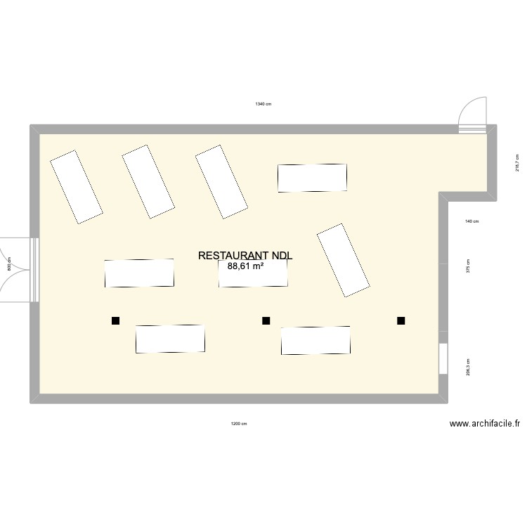 NDL 1. Plan de 1 pièce et 89 m2