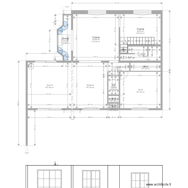  agrandissement pp. Plan de 0 pièce et 0 m2