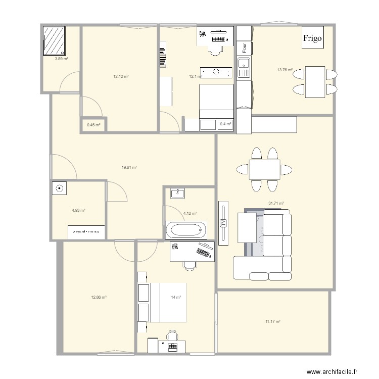 Appartement. Plan de 0 pièce et 0 m2