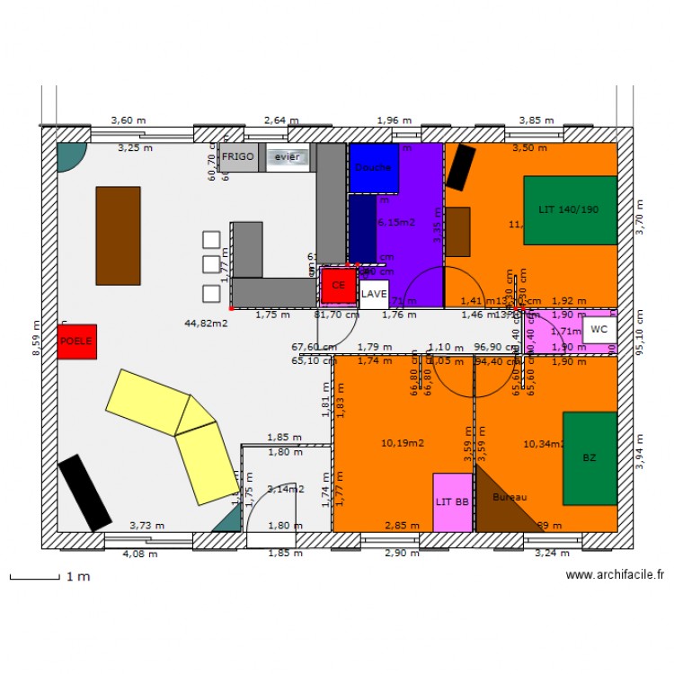 Simulation 2. Plan de 0 pièce et 0 m2