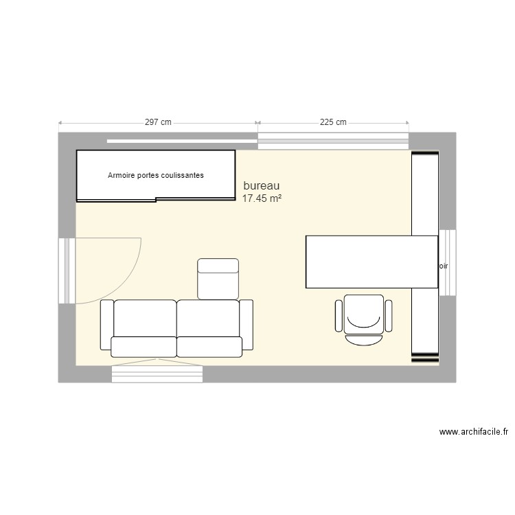 burreau. Plan de 0 pièce et 0 m2