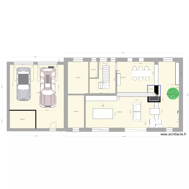maison -2. Plan de 