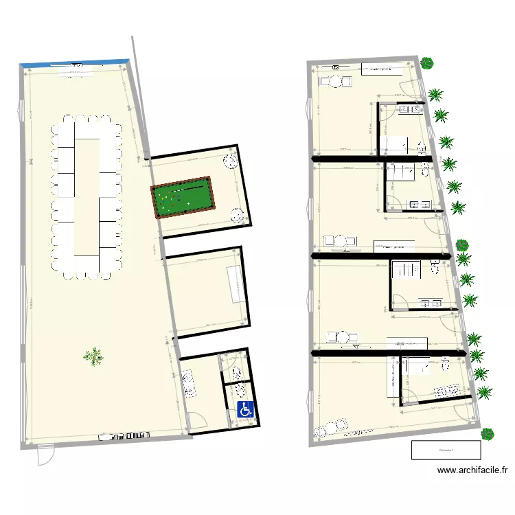 plan RDC et R+1 arcades V4. Plan de 7 Pièces et 256 m² plan RDC et R+1 arcades V4. Plan de 7 Pièces et 256 m²