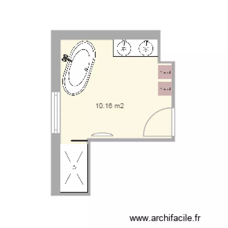 Salle de bain. Plan de 