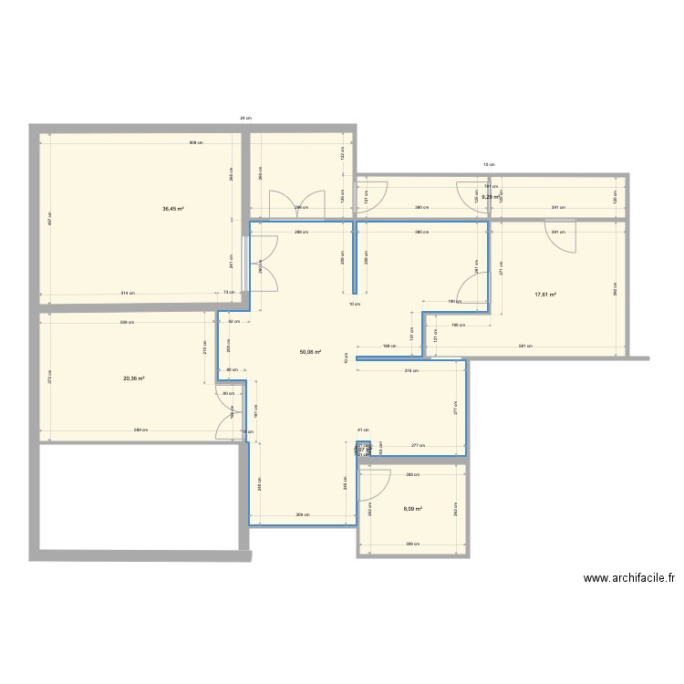 ZONE OPHTALMO. Plan de 7 pièces et 142 m2