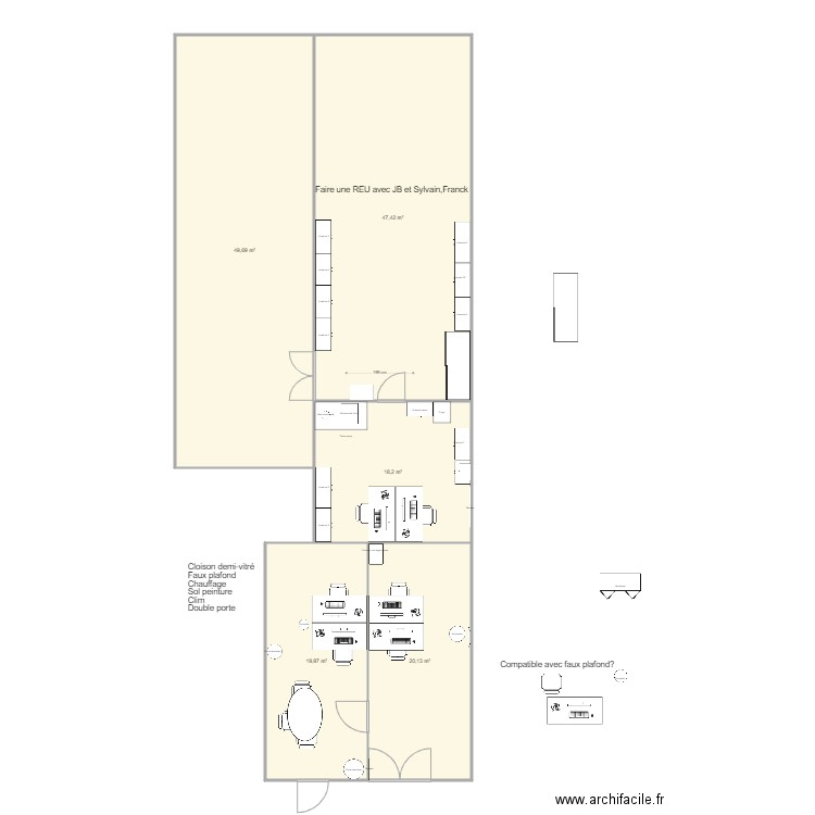 4.0 Atelier Maintenance + Soudure. Plan de 5 pièces et 155 m2