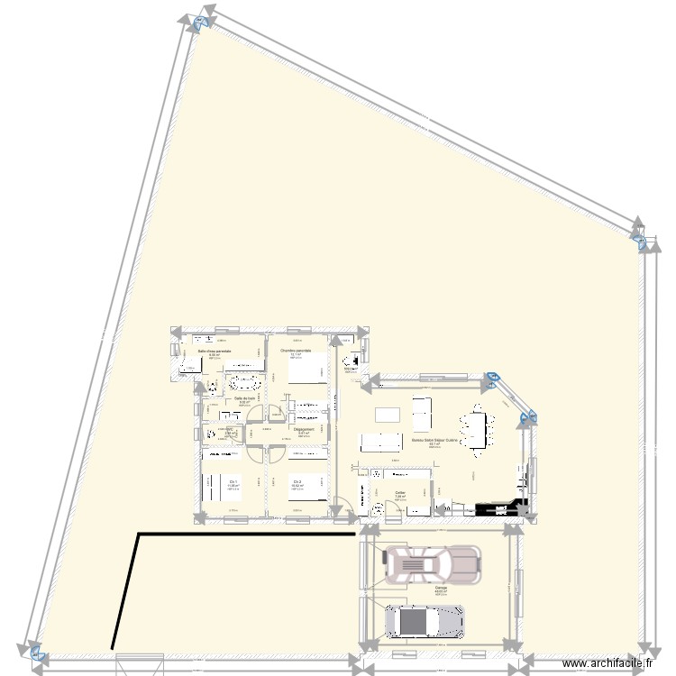 Odos projet 3 avec terrain. Plan de 0 pièce et 0 m2