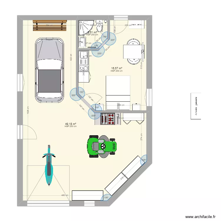 Garage. Plan de 