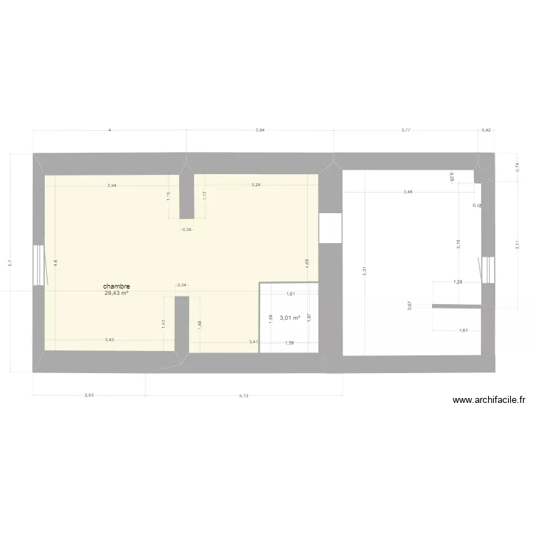&eacute;tage. Plan de 
