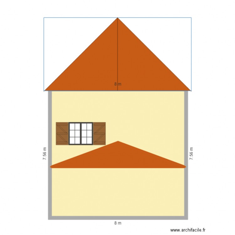 Plan de Coupe Facade Nord Projet 2. Plan de 0 pièce et 0 m2