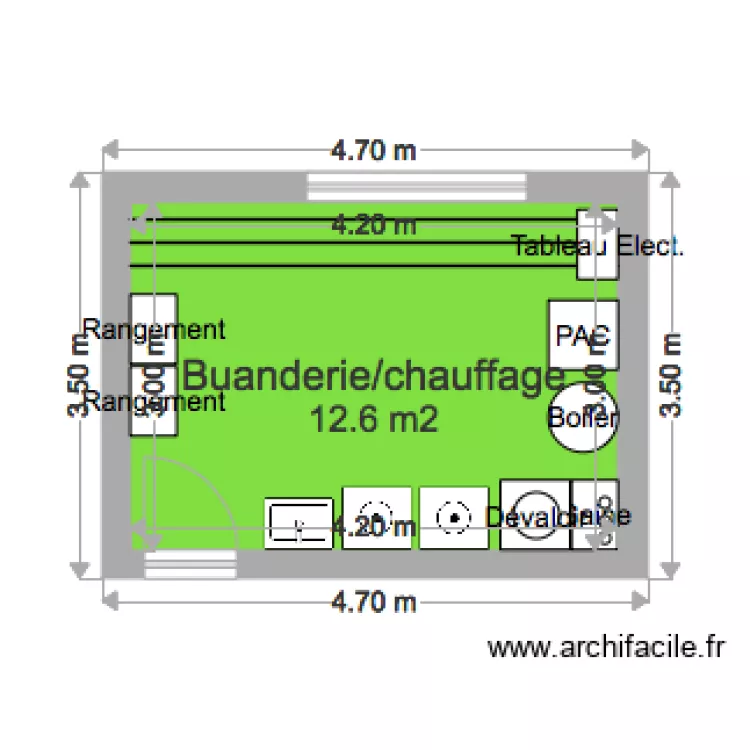 Buanderie. Plan de Buanderie. Plan de