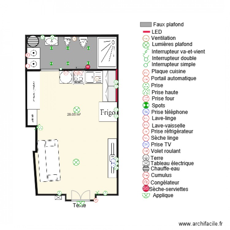 villa madeleine RDC Plan Electricité Partie 2. Plan de 0 pièce et 0 m2