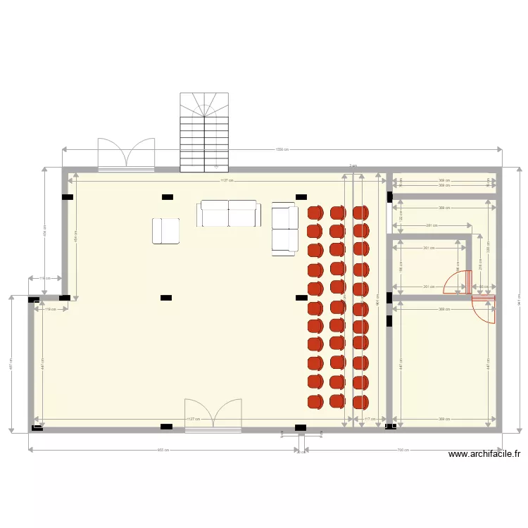 banquet reception area. Plan de banquet reception area. Plan de