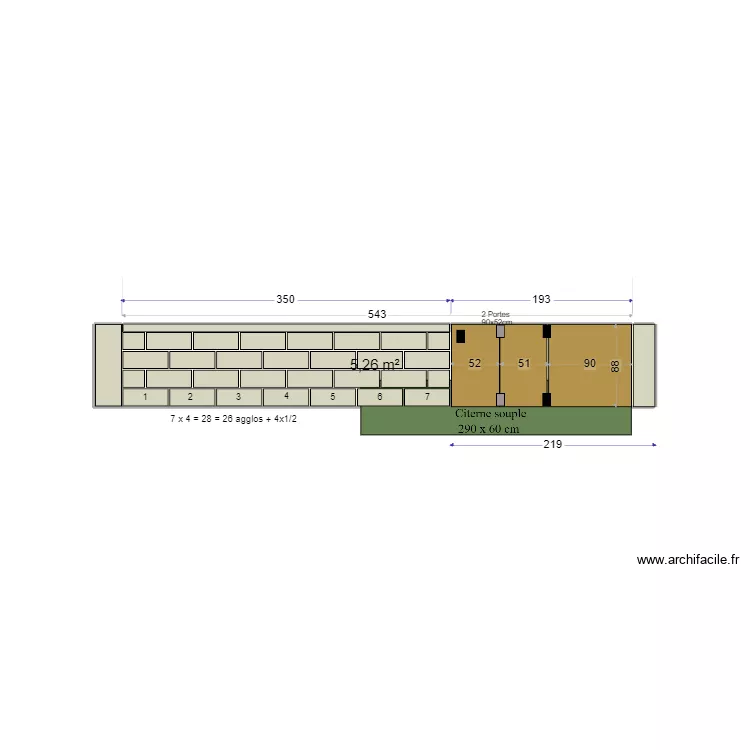 Mur sous terrasse 03. Plan de 