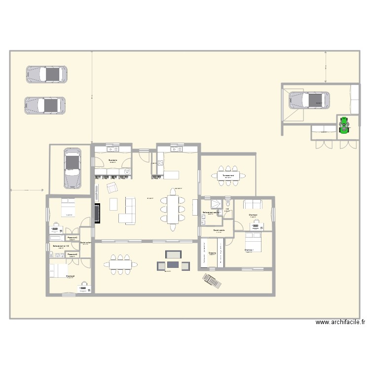 maison plain pied. Plan de 0 pièce et 0 m2