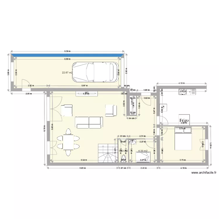 Projet Extention 1 RDC. Plan de 