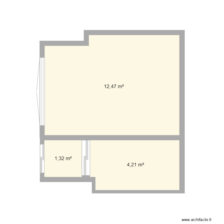 PLAN ALICANTE. Plan de 3 pièces et 18 m2