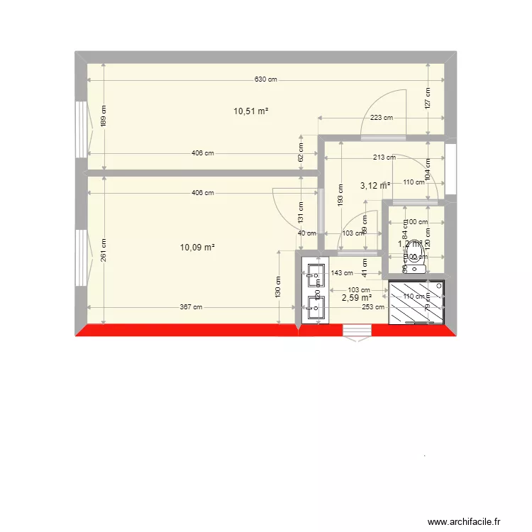 Plan 1ER CORNU sur GGE. Plan de 