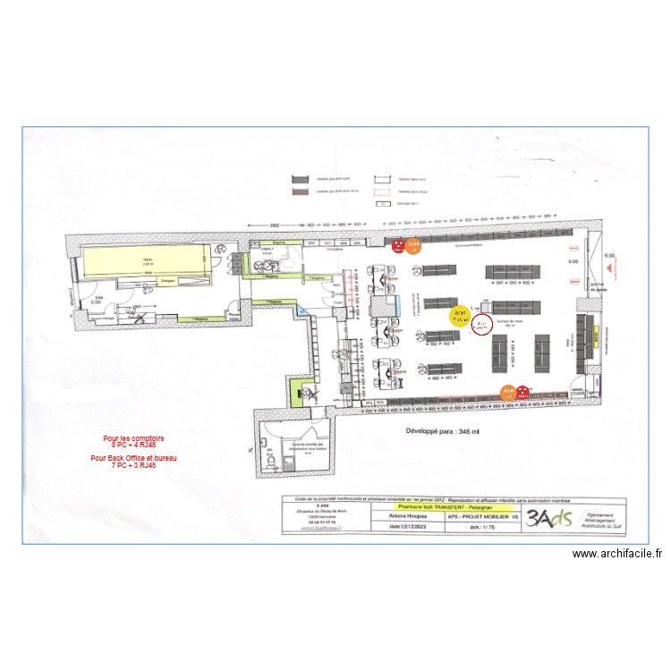 Pharmacie Foch. Plan de 0 pièce et 0 m2