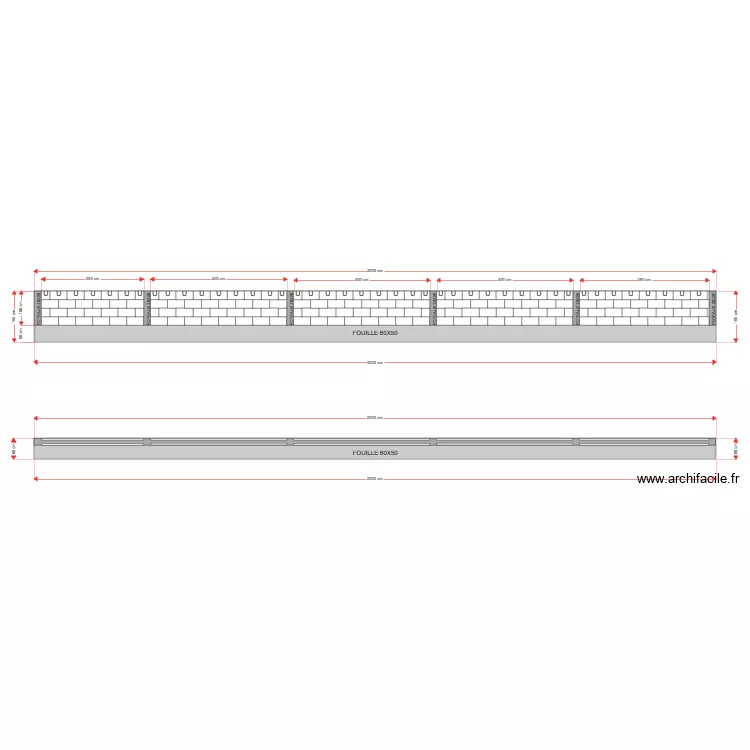 MUR SOUTIEN. Plan de 