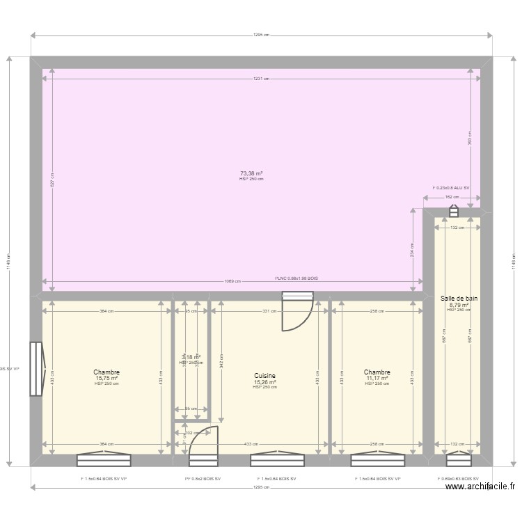 molliers . Plan de 19 pièces et 245 m2