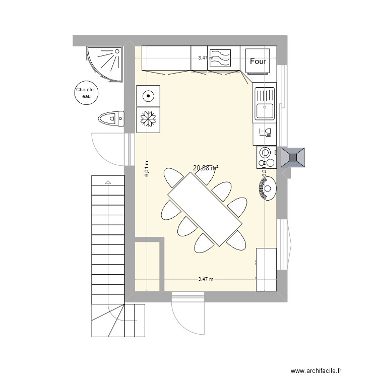 cuisine salle à manger Manzat. Plan de 0 pièce et 0 m2
