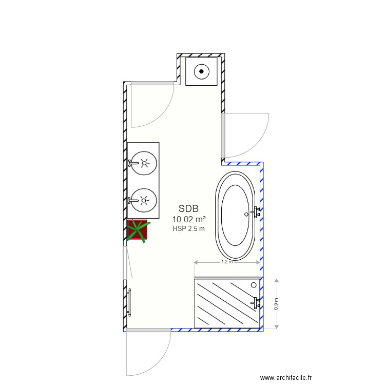 SDB COLLONGES. Plan de 0 pièce et 0 m2