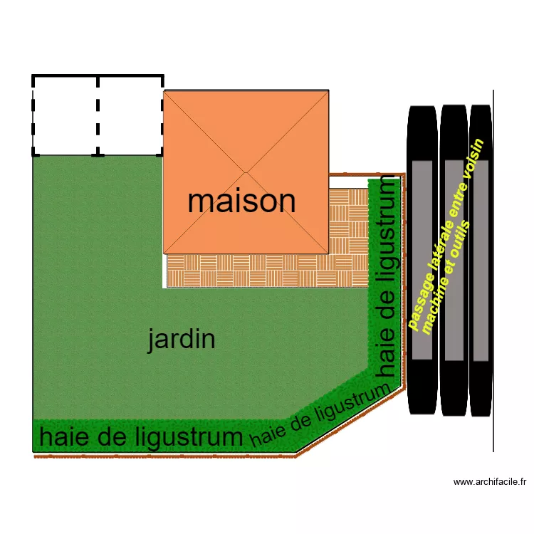 jardin teheux. Plan de 