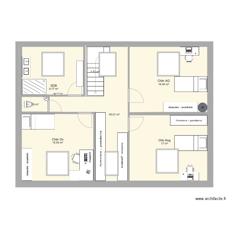 Etage. Plan de 0 pièce et 0 m2