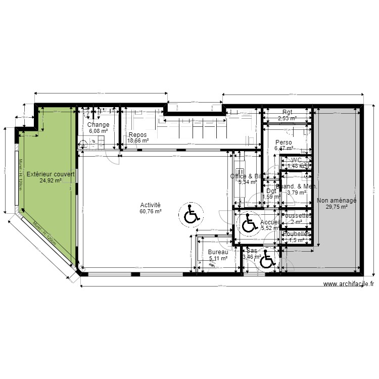 Fontenay PROJET V3 ArL 260622. Plan de 16 pièces et 179 m2
