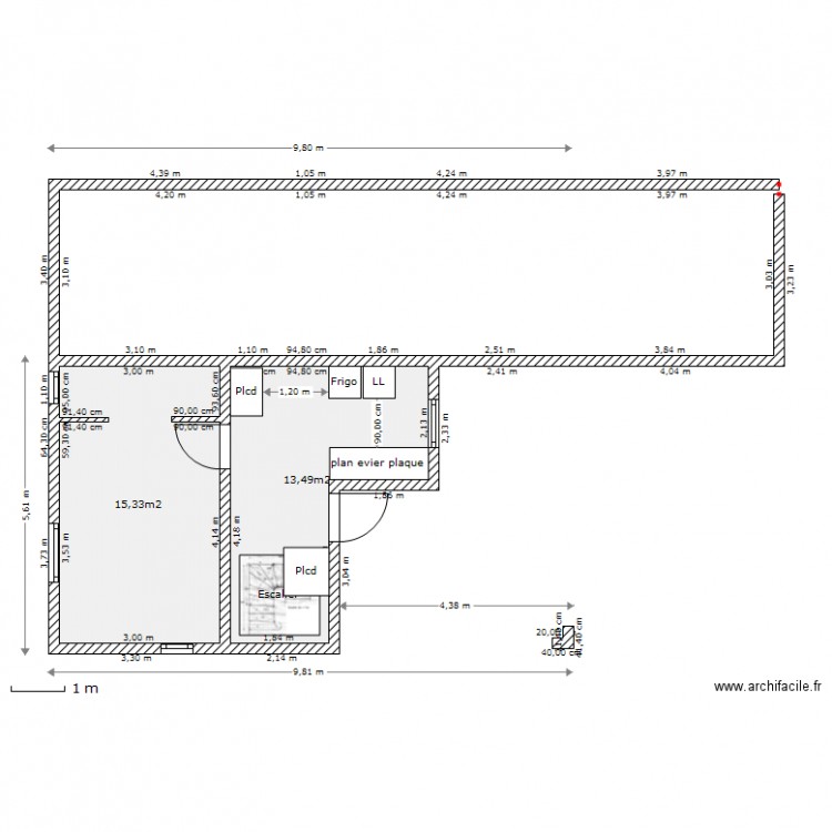 TB4-SOUS-SOL  JRL DIM1 avec agencement. Plan de 0 pièce et 0 m2