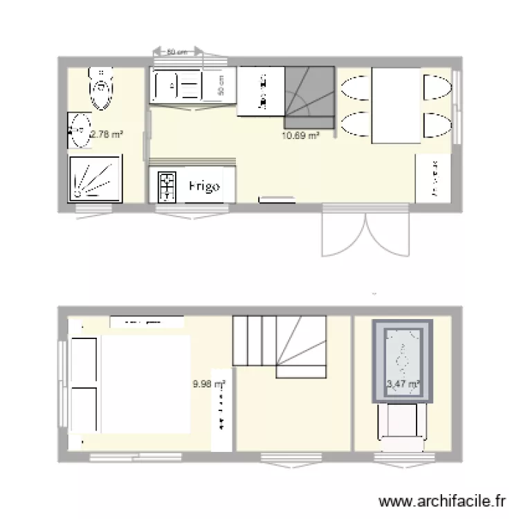 Tiny House. Plan de Tiny House. Plan de