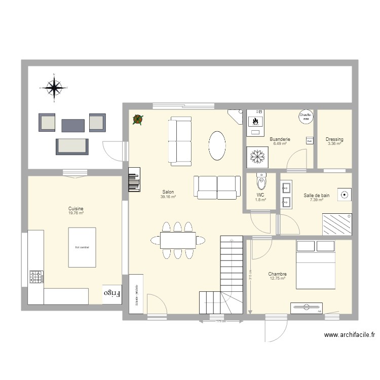 Maison Ruffey plan 1. Plan de 0 pièce et 0 m2