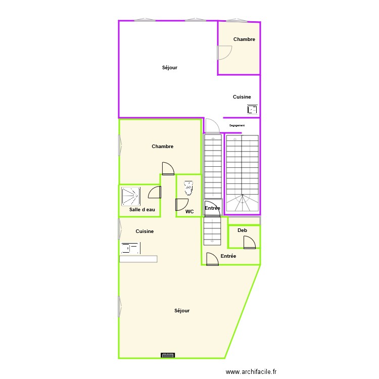 2EME APPART SCI LE LAS. Plan de 0 pièce et 0 m2