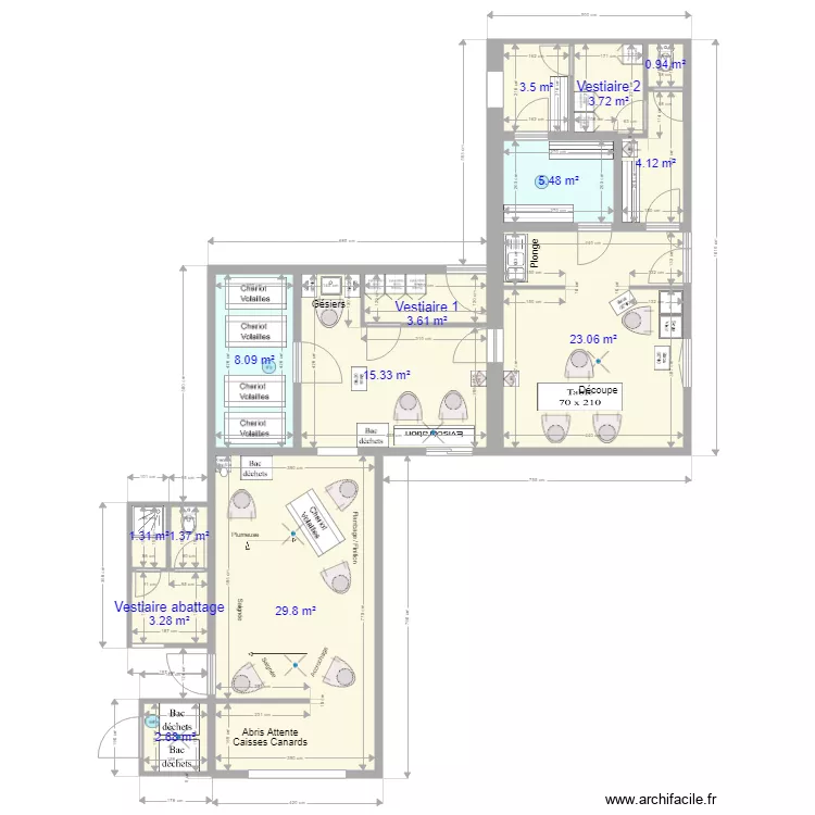 L'AURINCAZEAUX 001. Plan de 