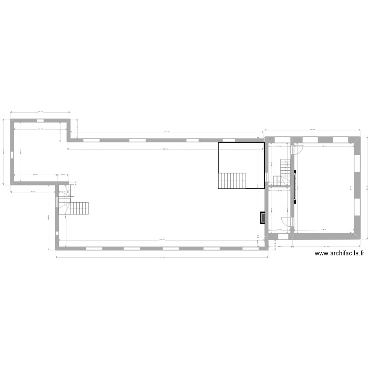 Combles+ chambre niveau 2 Formentin SH1. Plan de 3 pièces et 53 m2
