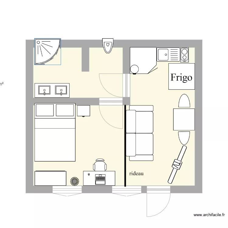 Studio 30m2. Plan de Studio 30m2. Plan de