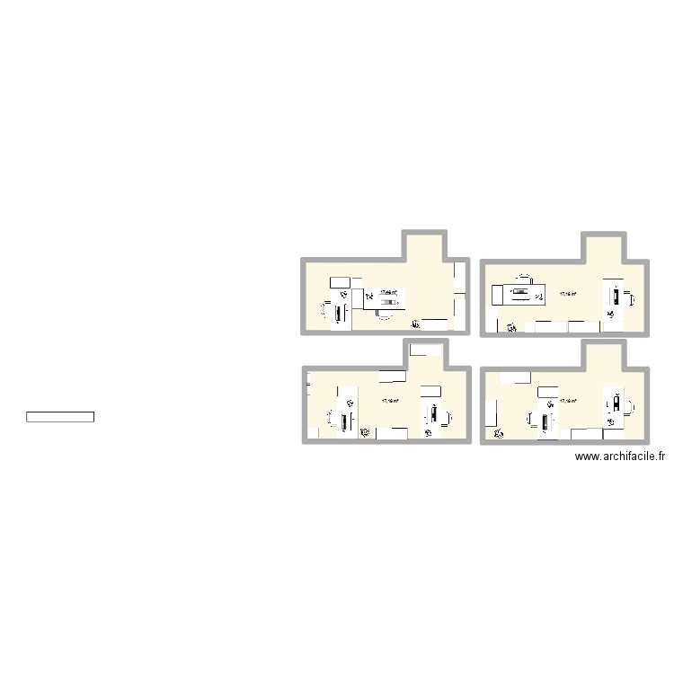 plan ozoir 2. Plan de 4 pièces et 69 m2