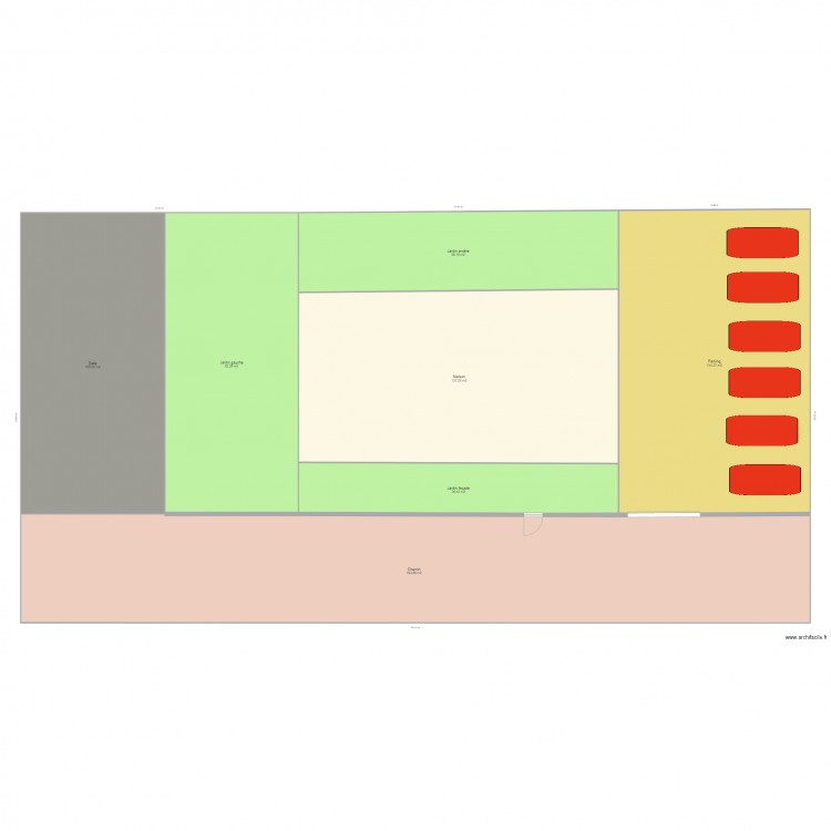 Terrain Baduel 1. Plan de 7 pièces et 743 m2