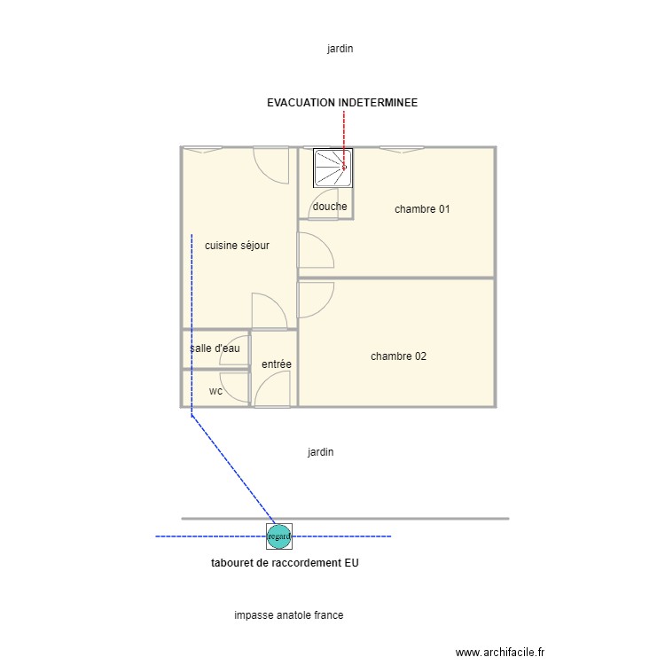 grolleau 1063 ASS. Plan de 7 pièces et 40 m2