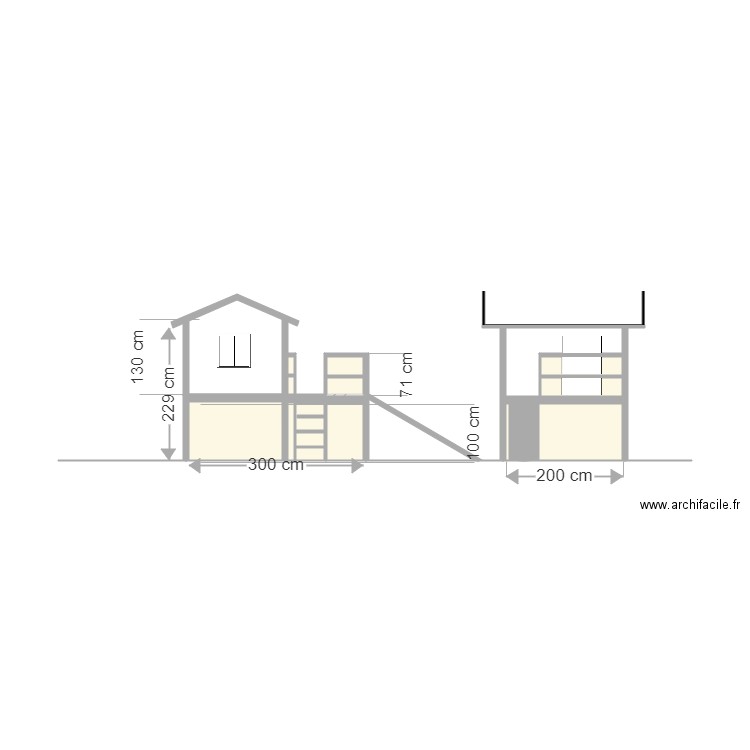 Cabane de jardin enfants. Plan de 0 pièce et 0 m2