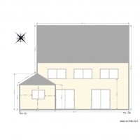 Facade avec extension côté jardin 