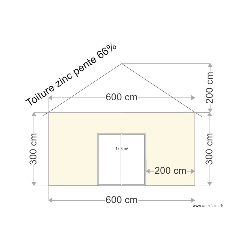 facade ouest chalet. Plan de 0 pièce et 0 m2