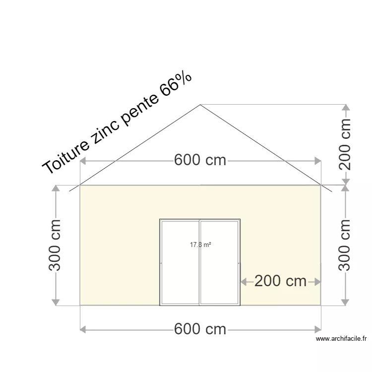 facade ouest chalet. Plan de facade ouest chalet. Plan de